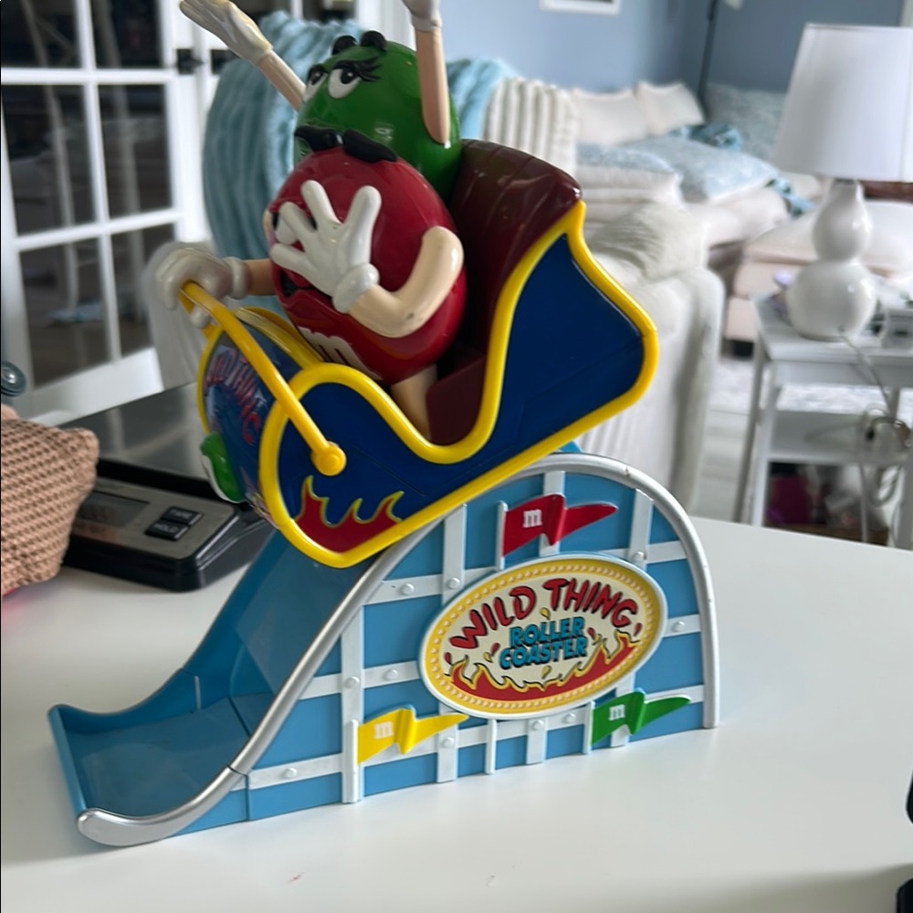 M&M’s Wild Thing Roller Coaster Toy with Red and Blue Accents